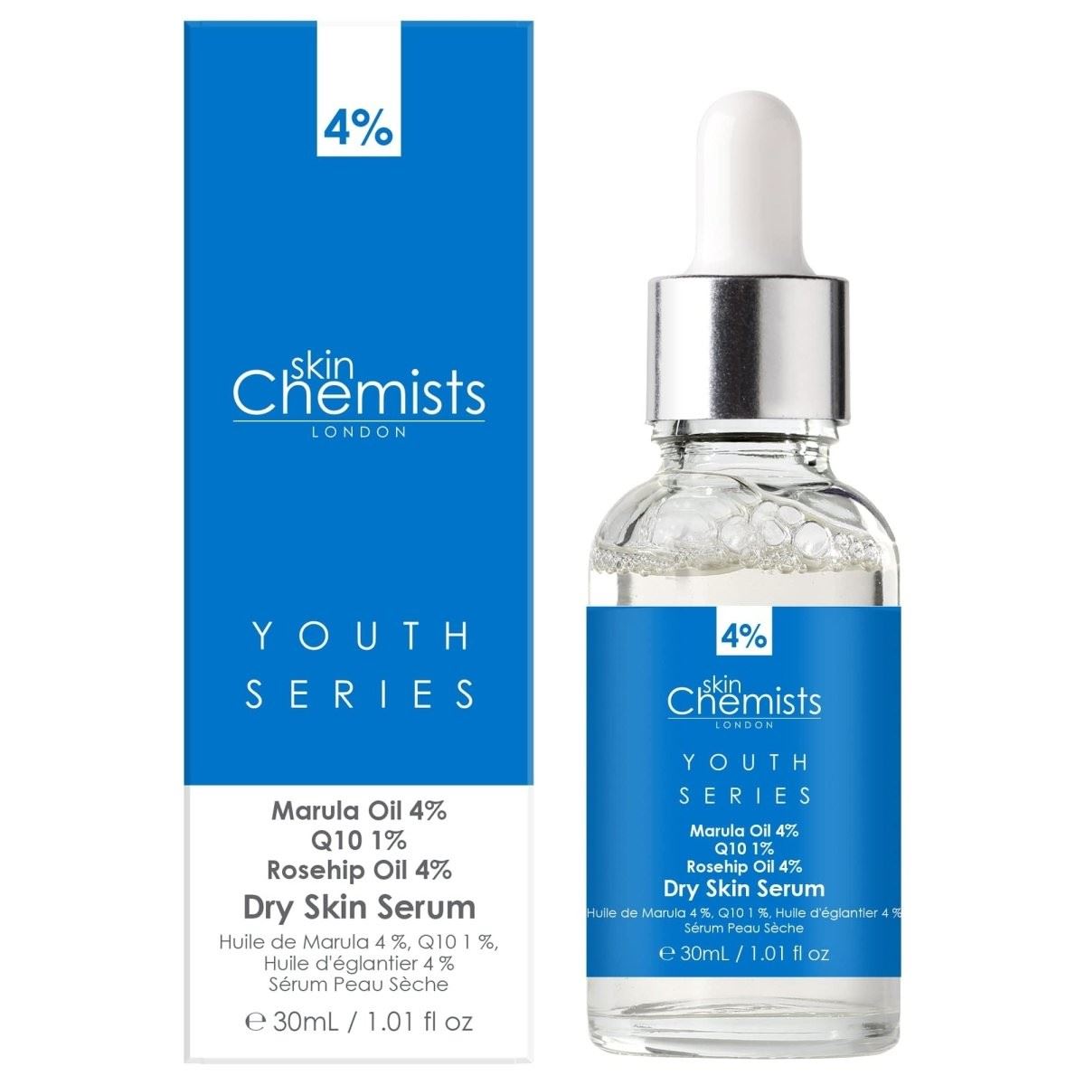 Dry Skin Serum Marulua Oil 4%, Q10 1%, Rosehip Oil 4% 30ml