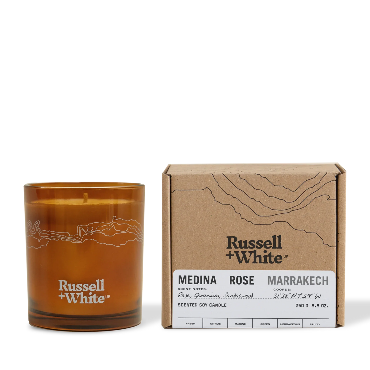 Medina Rose 250g Scented Soy Candle