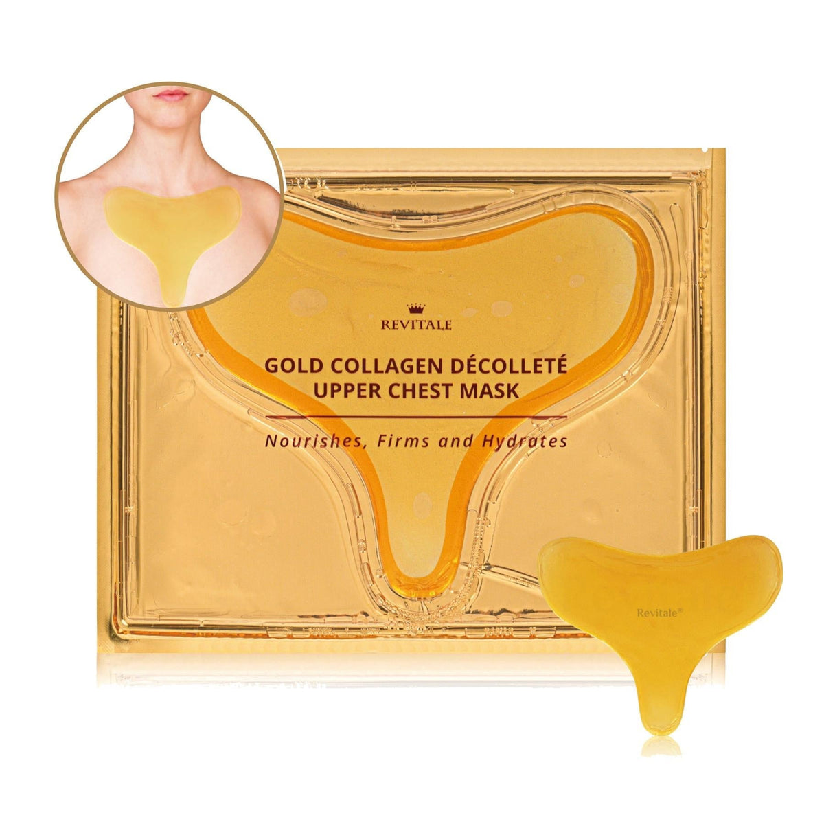 Revitale Gold Beauty Masks Set - Face, Under Eye, Chest (12 Masks)